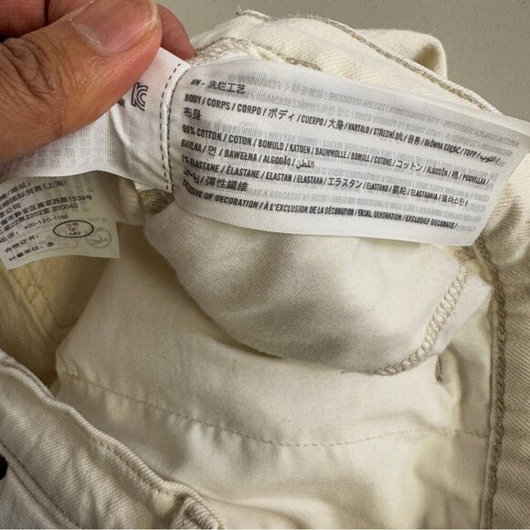 Abercrombie & Fitch Curve Love Mid Rise Baggy Jean Cream Plus Size 34 18 - Picture 9 of 14